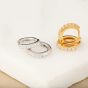 Scream Pretty 18ct Gold Plated Cubic Zirconia Huggie Hoop Earrings SPESGS48-PV
