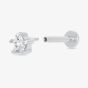 Scream Pretty Silver Rhodium Plated Cubic Zirconia Single Star Stud Earrings SPS-4a