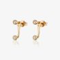 Scream Pretty 18ct Gold Plated Round Cubic Zirconia Ear Jacket Earrings SPG-233a