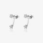 Scream Pretty Silver Rhodium Plated Cubic Zirconia Star Ear Jacket Earrings SPS-213