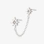 Scream Pretty Hannah Martin Interstellar Silver Chained Star Two Stud Single Earrings SPS-352