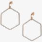 Nomination Emozioni Sterling Silver Cubic Zirconia Big Hexagon Earrings 147805/001