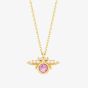 Estella Bartlett Gold Plated Pink Cubic Zirconia Ladybird Necklace EB2424C