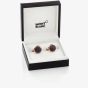 Montblanc Meisterstuck Rose Gold Plated Blue Glitter Cufflinks 112908