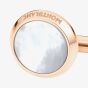 Montblanc Meisterstuck Round Rose Gold Tone Mother Of Pearl Cufflinks 116662