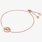 Michael Kors Rose Gold Plated Cubic Zirconia Logo Slider Bracelet MKC1246AN791