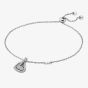 Michael Kors Love Sterling Silver White Cubic Zirconia Heart Charm Bracelet MKC1748CZ040