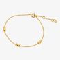 Michael Kors 14ct Gold Plated Triple Logo Bracelet MKC1781710
