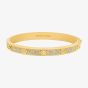 Michael Kors Yellow Gold Tone Plated Cubic Zirconia Pave Logo Bangle MKJ8653710