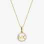 Michael Kors Custom 14ct Gold Plated Logo Starter Necklace MKC1108AN710