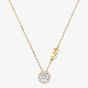 Michael Kors Gold Plated Round Cubic Zirconia MK Necklace MKC1208AN710