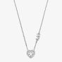 Michael Kors Silver Heart Cubic Zirconia MK Necklace MKC1520AN040