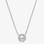 Michael Kors Silver Round MK Cubic Zirconia Necklace MKC1726CZ040