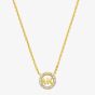 Michael Kors Gold Plated Round MK Cubic Zirconia Necklace MKC1726CZ710