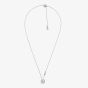 Michael Kors Brilliance Sterling Silver Cubic Zirconia Halo Pendant Necklace MKC1407AN040