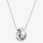 Michael Kors Silver Tone Plated Cubic Zirconia Interlocking Pendant MKJ8654040