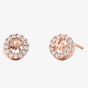 Michael Kors Custom Kors 14ct Rose Gold Plated Pavé Logo Stud Earrings MKC1033AN791