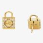 Michael Kors 14ct Gold Plated Cubic Zirconia Logo Padlock Stud Earrings MKC1628AN710