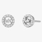 Michael Kors Silver Round Crystal Halo Stud Earrings MKC1727CZ040