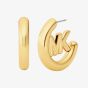 Michael Kors Gold Tone Logo Hoop Earrings MKJ8509710