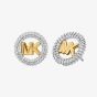 Michael Kors Gold Tone Cubic Zirconia Logo Stud Earrings MKJ8560931