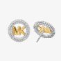 Michael Kors Gold Tone Cubic Zirconia Logo Stud Earrings MKJ8560931
