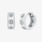 Michael Kors Silver Tone Plated Logo Huggie Hoop Earrings MKJ8655040