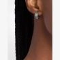 Michael Kors Silver Tone Plated Logo Huggie Hoop Earrings MKJ8655040