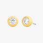 Michael Kors Yellow Gold Tone Plated Cubic Zirconia Round Stud Earrings MKJ8661710