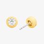 Michael Kors Yellow Gold Tone Plated Cubic Zirconia Round Stud Earrings MKJ8661710