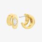 Michael Kors Yellow Gold Tone Plated Marquise Cut Cubic Zirconia Double Hoop Earrings MKJ8678710