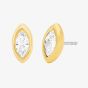 Michael Kors Yellow Gold Tone Plated Marquise Cut Cubic Zirconia Stud Earrings MKJ8677710