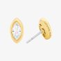 Michael Kors Yellow Gold Tone Plated Marquise Cut Cubic Zirconia Stud Earrings MKJ8677710