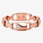 Michael Kors Mercer 14ct Rose Gold Plated Pavé Padlock Band MKC1024AN791 