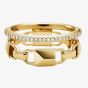Michael Kors Mercer 14ct Gold Plated Double Row Ring MKC1025AN710 