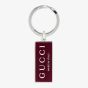 Gucci Trademark Sterling Silver Red Enamel Keyring YBF81899700100U