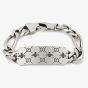 Gucci Signature Silver GG & Bee Tag Bracelet YBA7282640010