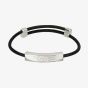 Gucci Silver Interlocking Leather Bracelet YBA77446400100U