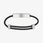 Gucci Silver Interlocking Leather Bracelet YBA77446400100U