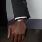 Gucci Silver Interlocking Leather Bracelet YBA77446400100U