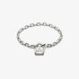 Gucci Trademark Sterling Silver Padlock Bracelet YBA796341001016