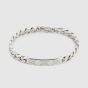 Gucci Signature Silver Trademark Tag Chain Bracelet YBA8148510010