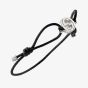 Gucci Interlocking Silver Black Cord Bracelet YBAA002MN00100U