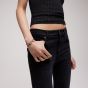 Gucci Interlocking Silver Black Cord Bracelet YBAA002MN00100U