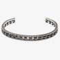 Gucci G Cube Silver Motif Slim Open Bangle YBA576990001