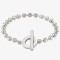 Gucci Boule Silver Stripe Beaded Chain Bracelet YBA602707001