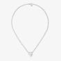 Gucci Trademark Silver Cut Out Heart Necklace YBB79636300100U
