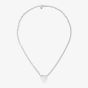 Gucci Trademark Silver Cut Out Heart Necklace YBB79636300100U