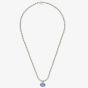 Gucci Interlocking Blue Enamel Boule Necklace YBB75343800100U