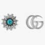 Gucci Silver GG Marmont Flower Earrings YBD52734400100U